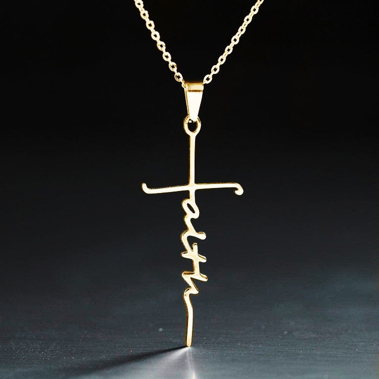 Stainless Steel Necklace Faith Necklace Faith Gift