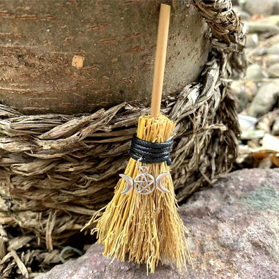 Car Pendant Witch Mini Broom Pendant Crafts