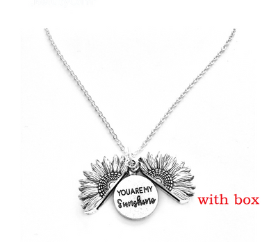 Sunflower Double Lettering Necklace