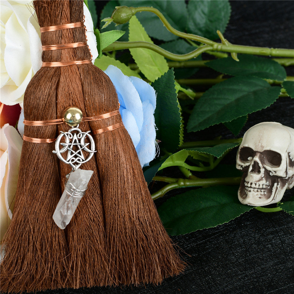 Car Pendant Witch Mini Crystal Pendant Broom